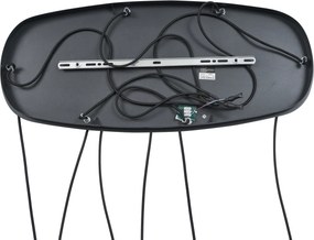 Nowoczesna lampa wisząca czarna 6-punktowa - Biles