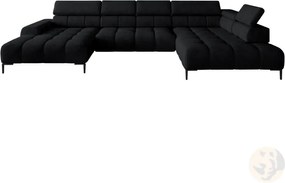 Narożnik PLAZA XL Prawostronny Elektryczna regulacja Tkanina SOLAR 99 WERSAL