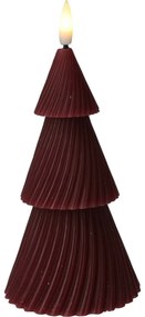 Świeczka LED choinka czerwony, 1x LED, 8,5 x 15cm, 2x AAA