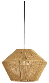 Jasnozielona lampa wisząca z kloszem z juty ø 40 cm Fugia – Light &amp; Living