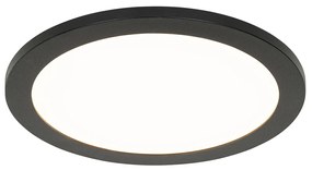 Nowoczesna lampa sufitowa czarna 30 cm z LED IP44 - Steve Nowoczesny Oswietlenie wewnetrzne