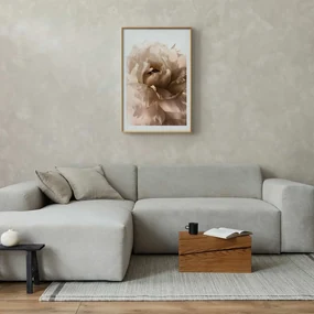 Plakat Miękkie płatki 40x60 cm z ramą złotą z marginesem ARTGEIST B