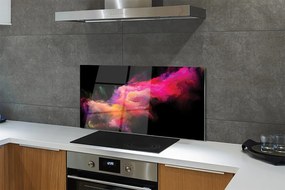 Panel szklany do Kuchni Różowa Geometria Fraktalna