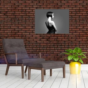 Obraz na szkle eleganckiej kobiety (70x50 cm)