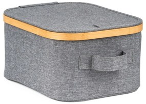 Pojemnik do przechowywania G21 24 x 30 x 15 cm, bambusowy z pokrywką, szary