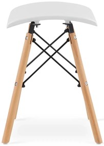 Zestaw 4 szt. białych taboretów skandynawskich A8-F91