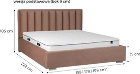 Tapicerowane łóżko z wysokim zagłówkiem Koral