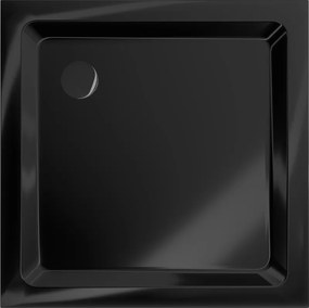 Mexen Flat brodzik kwadratowy slim 100 x 100 cm, czarny, syfon czarny - 40701010B