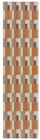Pomarańczowo-naturalny chodnik 60x230 cm Riley Block Geo – Flair Rugs