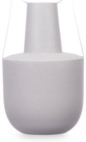 Wazon metalowy w pastelowym kolorze z uchwytami, 21 cm