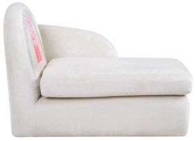 Biała aksamitna sofa dla dzieci 75 cm Peppa Pig – Roba