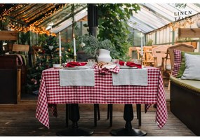 Lniany obrus 140x140 cm Red Gingham – Linen Tales
