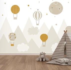 Fototapeta - Delikatne balony, ilustracja (196x136 cm)