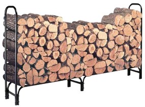 Stojak na drewno opałowe z plandeką, 244 x 118 x 38 cm