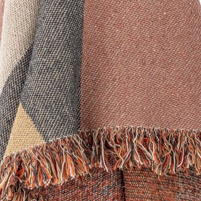 Brązowy koc z bawełny z recyklingu 130x160 cm Arni – Bloomingville