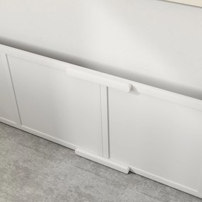 PawHut Boks porodowy dla psów i szczeniąt, z regulowanymi wejściami, dla dużych i małych psów, 196 x 96 x 48 cm, Biały