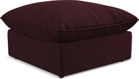 Pufa - z tkaniny strukturalnej - bordo - MANAO