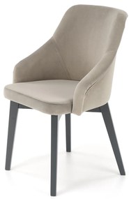 Krzesło tapicerowane grafit/grafit welurowe TOLEDO 2