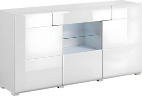 Komoda TOLEDO 160 3D1S biała połysk