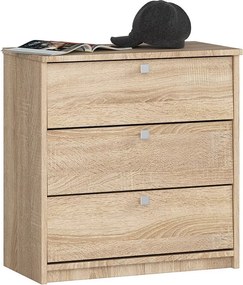 Szafka na buty AKORD MINI Dąb Sonoma 60 cm 3 drzwi kolor Dąb Sonoma mat 3 półki 60x31x62 cm