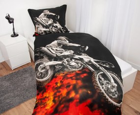 Herding Pościel bawełniana Motorcycle, 135 x 200 cm, 80 x 80 cm
