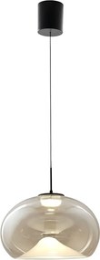 Brena - Pojedyncza lampa wisząca w kolorze koniaku od Fabas Luce - 14W ściemnialna dioda LED - Lampa sufitowa - Średnica 33 cm
