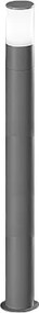 Sigaro - Słupek ogrodowy z żarówką 1xE27 Max 20W IP54, malowany aluminium, słupek zewnętrzny, jasnoszary, wysokość 90 cm - Perenz