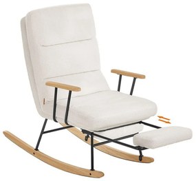 Fotel bujany ROCKY, 97x67x100cm, kremowy SongmicsHome