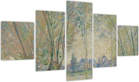 Obraz - Claude Monet, Woman Seated under the Willows, reprodukcje (125x70 cm)