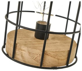 Czarna lampa stołowa (wys. 20,5 cm) – Casa Selección