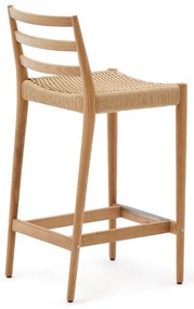 Hoker z litego drewna dębowego w naturalnym kolorze (wysokość siedziska 70 cm) Analy – Kave Home