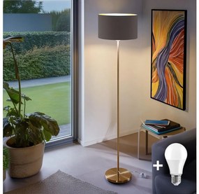 Lampa stojąca LED TUNJA 1xE27/20W/230V śr. 38 cm złota/taupe