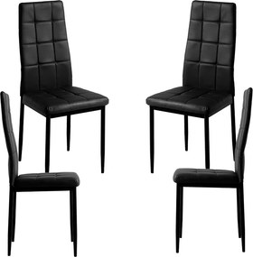 Zestaw 4 Krzese Lan Ekoskóra