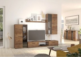 Meblościanka Salso biała witryny szafka rtv zestaw mebli do salonu