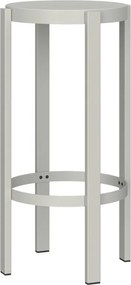 Jasnoszary stalowy hoker (wysokość siedziska 75 cm) Doon – noo.ma