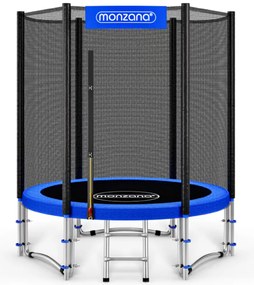 Monzana Trampolina z siatką ochronną JUMP, Ø183 cm, czarna/niebieska