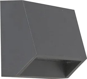 Nowoczesna lampa ścienna zewnętrzna ciemnoszara w komplecie z LED IP54 - Sandstone 1