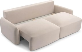 Sofa z Funkcją Spania SORENO Beżowa Nowoczesna