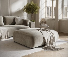 Puf w tkaninie welwetowej Zanzibar - 110x110 cm - taupe