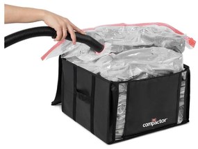 Czarny pojemnik na ubrania Compactor XXL Black Edition 3D Medium, 125 l