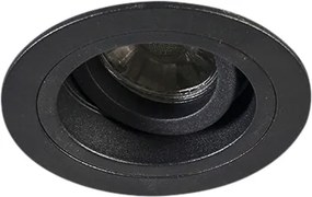 Inteligentny reflektor wpuszczany czarny okrągły z WiFi GU10 - Chuck