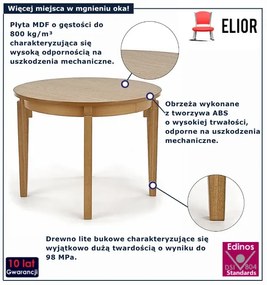 Klasyczny rozkładany stół dąb miodowy T0-R48