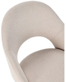 Beżowe tapicerowane krzesła zestaw 2 szt. Lia – Marckeric