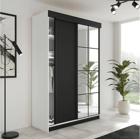 Szafa Przesuwna LAMARO 167 Biały/Czarny