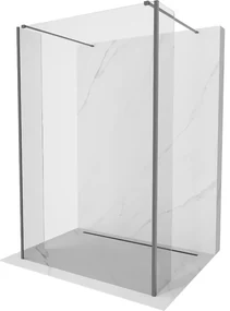 Mexen Kioto ścianka prysznicowa wolnostojąca 155 x 30 x 30 cm, transparent, gun metal - 800-155-030-222-95-00-030