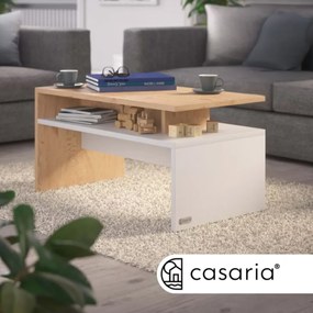 Casaria Stolik konferencyjny SACRAMENTO, 95x55x50cm, biała/brązowa