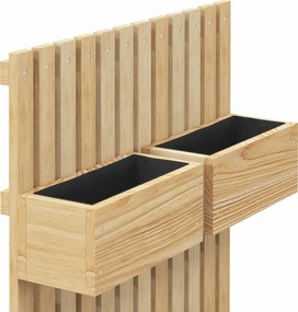 Outsunny Podwyższone grządki drewniane, regulowane z kratą, 60x16x100cm, kolor naturalny