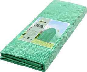 Outsunny Folia do szklarni 4 x 2 m, wodoodporna plandeka z drzwiami, 8 okien, ochrona UV, odporna, polietylen, zielona | Aosom PL