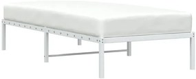 Białe loftowe łóżko z metalu 100x200 cm - Tresto