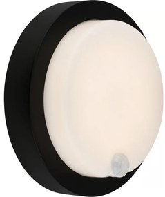 Brilo - Ładowalny zewnętrzny kinkiet LED z czujnikiem LED/4W/5V 4400 mAh IP44 czarny
